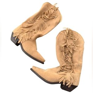 Dingo leather suede fringe boots size 9.5